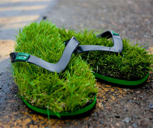 grass flip flops