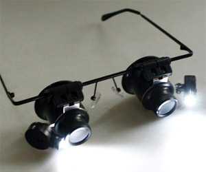 hands free Magnifier Glasses with led lights