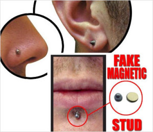 magnetic fake ear nose stud