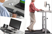 automatic treadmill maching with attached desk for laptop pc