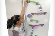 fridge magnet rails game, moving marble