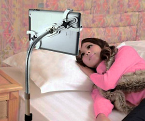 Hands Free iPad Floor Stand for reading in bed