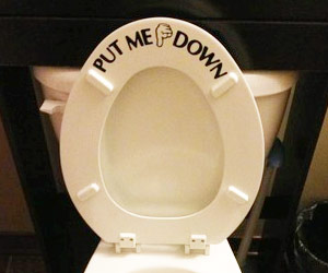 put me down toilet seat sticker