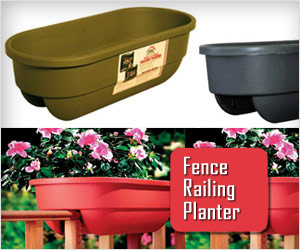 planter box for fence railing for growing small flower plants