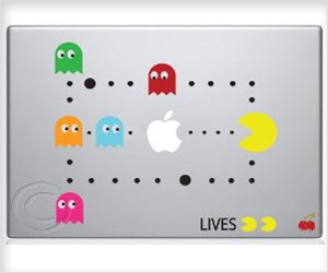 full scene pac man game sticker for macbook