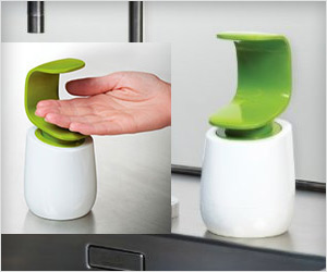 one hand use of soap dispenser