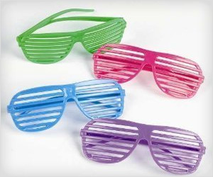 Shutter Shade Sunglasses for 80's party fun