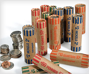coin wrappers to organize store coins