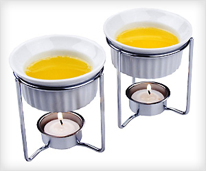 butter warmers for melted butter to eat seafood throughout dinner