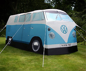 vw camper van shape replica camping tent