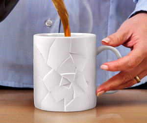 Coffee Mug with Cracks office gag gift