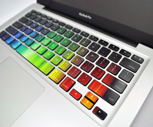 Rainbow colorful sticker for MacBook keyboard