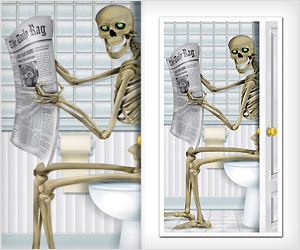 Funny Skeleton Door sticker for Halloween Party