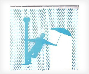 Singing in the rain musical movie Shower Curtain